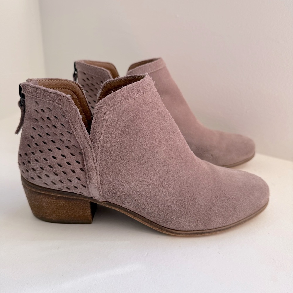 Mushroom Suede Ankle Booties - 7M